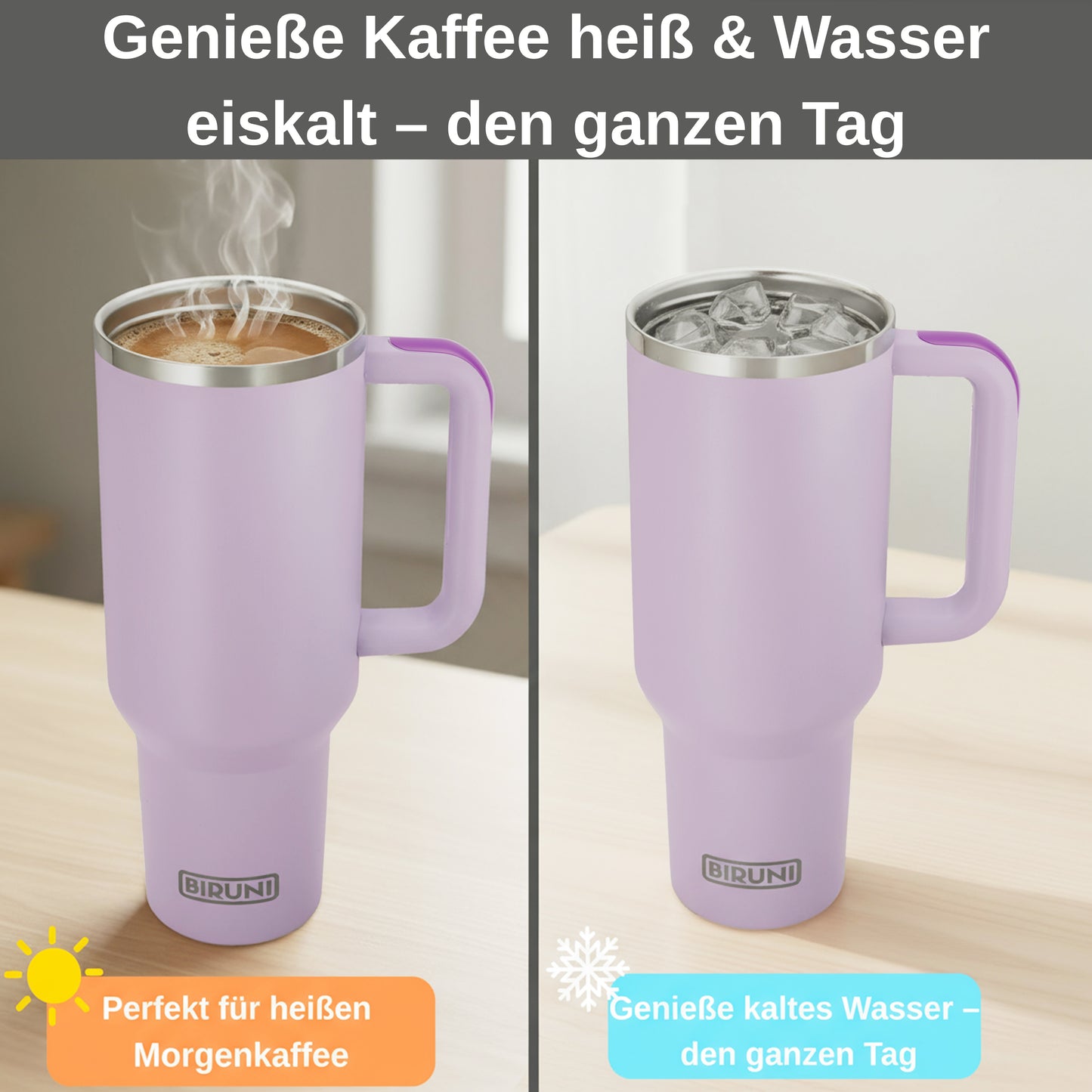 40 oz isolierter Becher mit Strohhalm und Deckel – doppelwandiger, vakuumisolierter Edelstahlbecher mit Deckel, Reisebecher, Becher, Thermobecher, Kaffeebecher für heiße und kalte Getränke